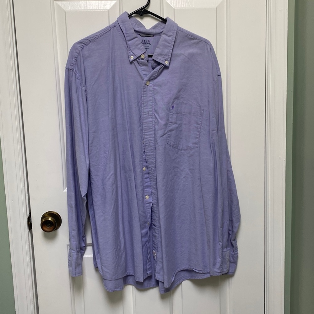 Men’s Izod Saltwater long sleeve casual button down shirt